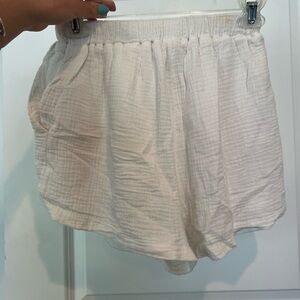 Princess Polly High Waist White Shorts